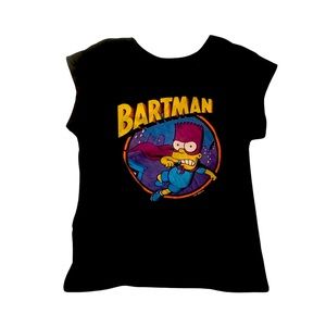 Bartman Simpsons Bart Black T-Shirt Tee L